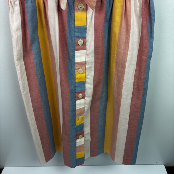 Madewell Tie-Front Cut-Out Sherbet Stripe Dress - Picture 5 of 11